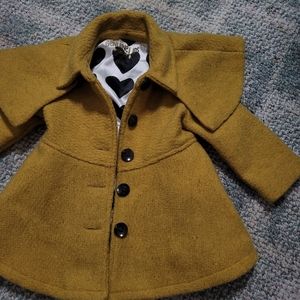 Girls mustard peacoat